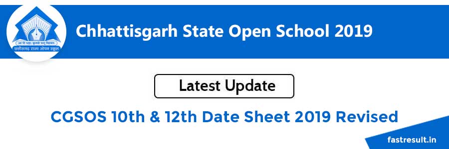 CGSOS 10th and 12th Date Sheet 2019 Revised