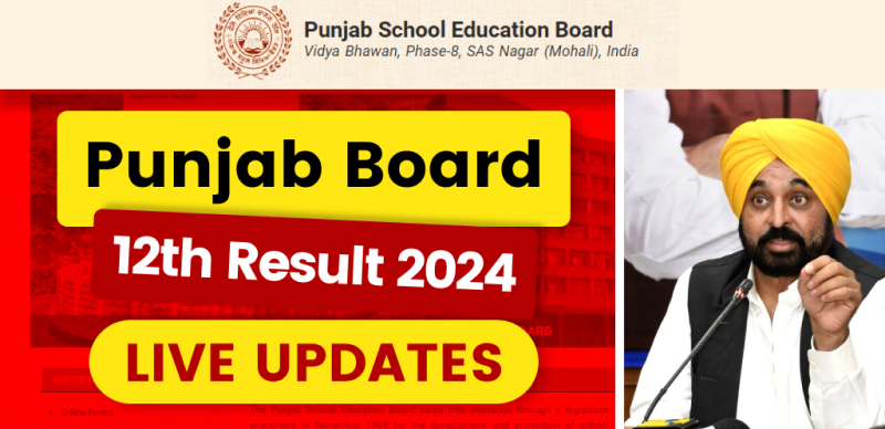 PSEB Board Senior Secondary (12th) Result 2024  - Live Updates