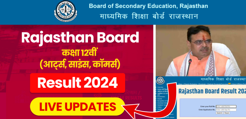 Rajasthan Board 12th Result 2024 Declared - Live Updates
