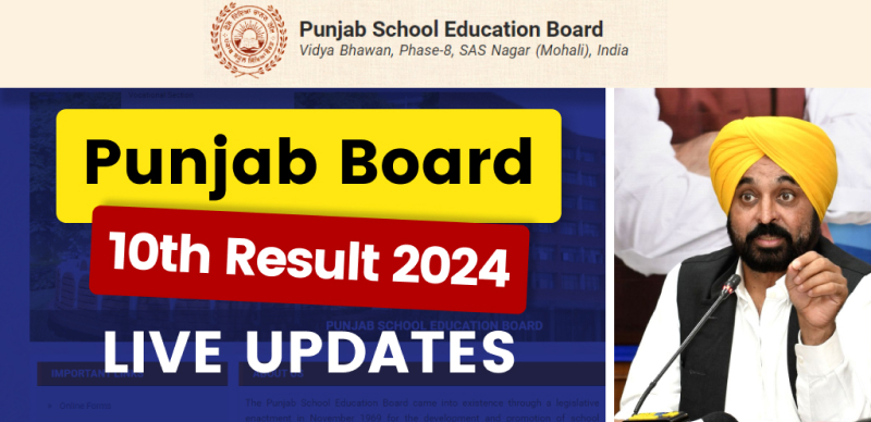 PSEB Board Class 10 Result 2024 - Live Updates